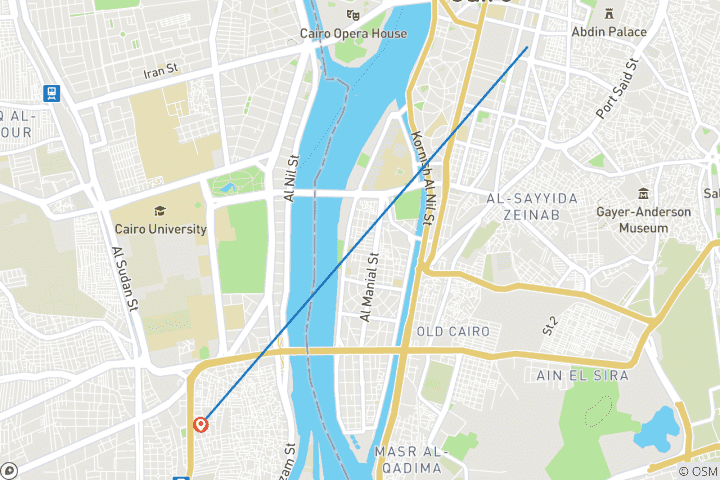 Carte du circuit Court séjour de 4 jours au Caire