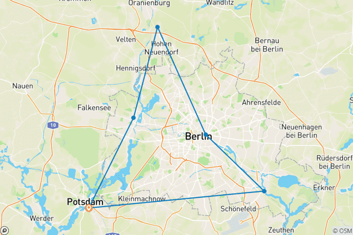 Karte von Berliner Mauer-Radweg 7 Tage (7 Tage)