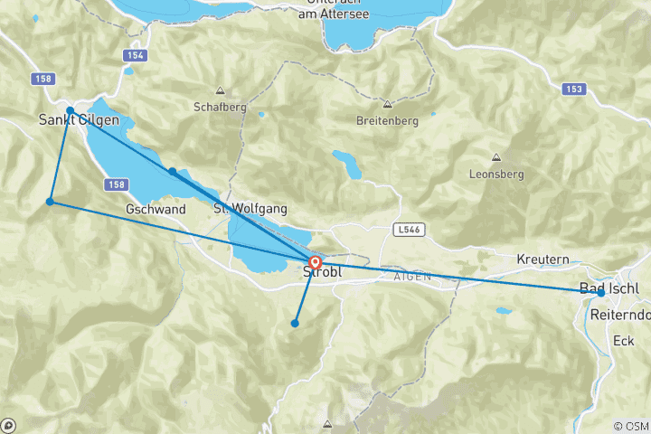 Karte von Sternwandern  am Wolfgangsee mit Charme