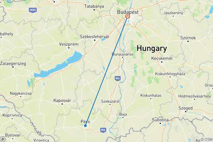 Map of Tailor-Made Hungary Private Trip with Daily Departure