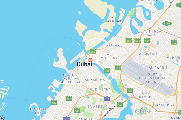 Map of Tailor-Made Best Private Dubai Tour with Daily Departure