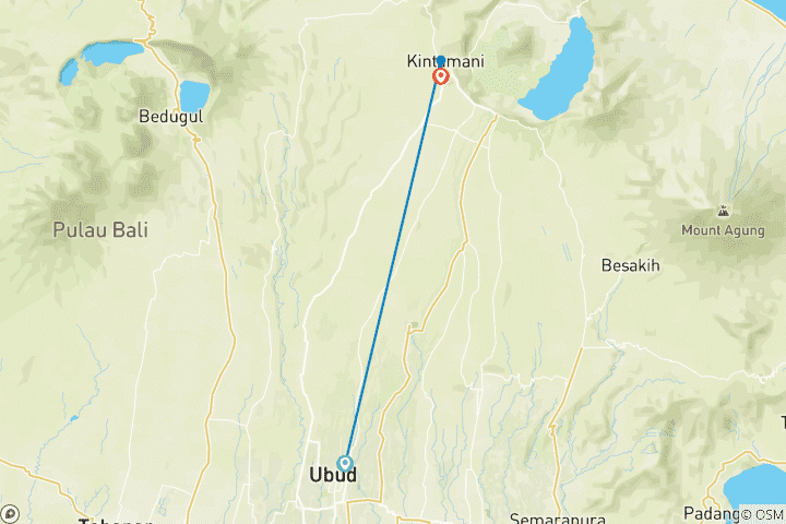 Map of Mount Batur Sunrise Jeep Private Tour & Natural Hot Spring