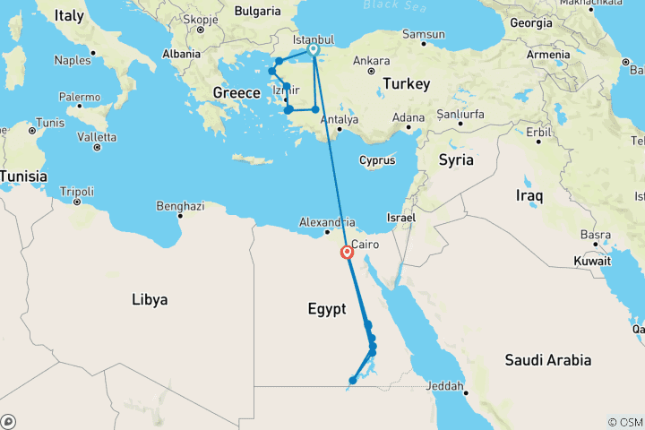 Map of Turkey & Tutankhamun - 16 days