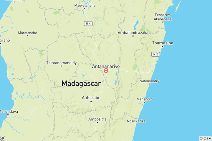 Karte von Madagaskar Signature - Komfort (22 Tage, 21 Nächte)