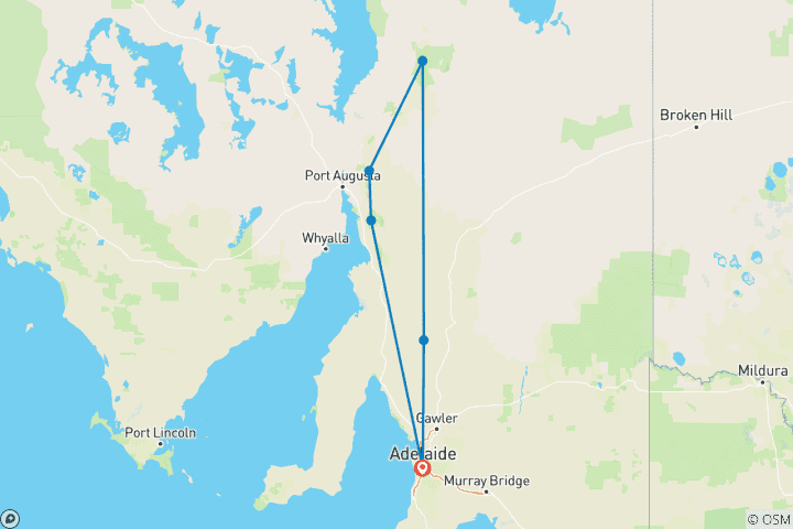 Map of Walk South Australia's Flinders Ranges