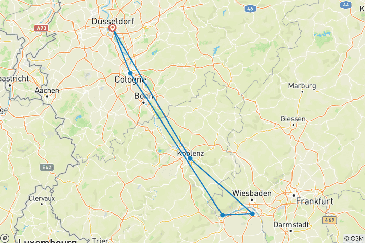 Carte du circuit Marchés de Noël MS Swiss Crystal