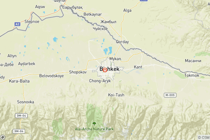 Carte du circuit Circuit d'aventure hivernale près de Bishkek