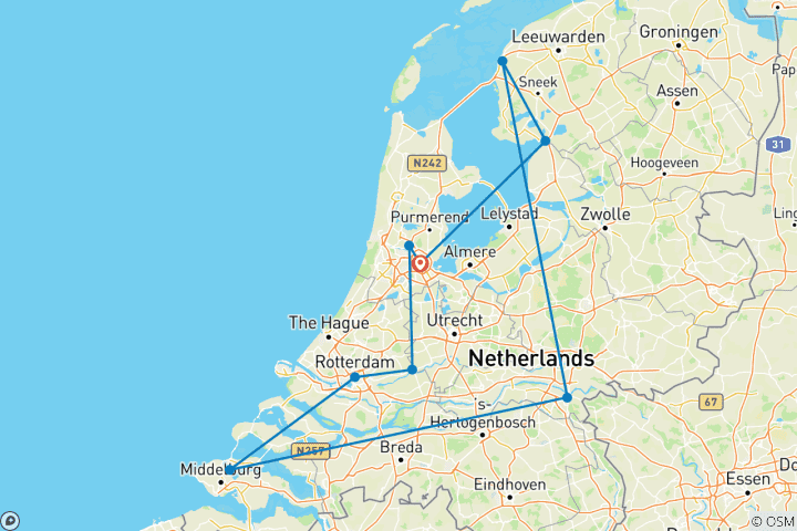 Kaart van Hollands Genot (2024) (Amsterdam naar Amsterdam, 2024)