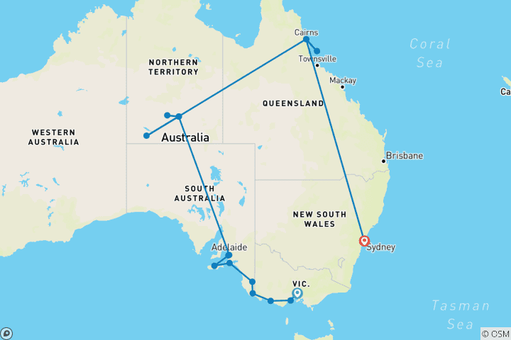 Karte von Australisches Panorama