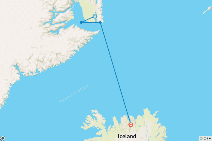 Mapa de Con el velero en Scoresby Sound