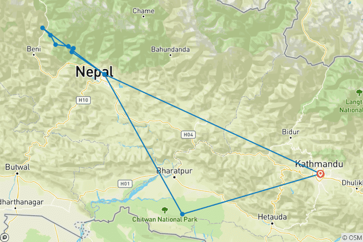 Mapa de Con los "enanos" a las montañas