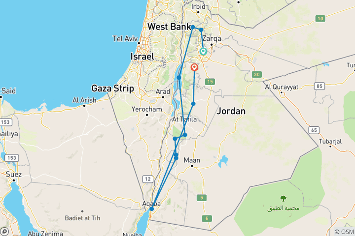 Map of In the Footsteps of the Nabataeans