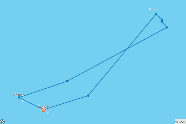 Mapa de Aranui 5 - Con el barco correo por los Mares del Sur