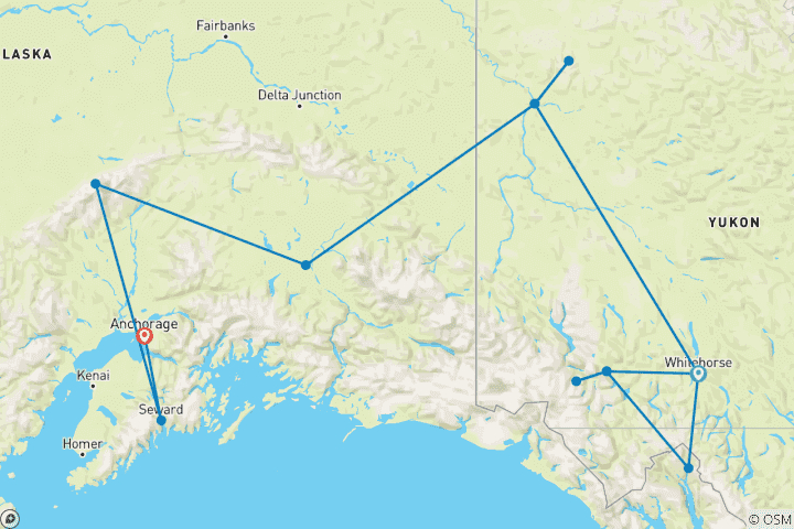 Karte von Durch die Wildnis des Yukon und Alaskas