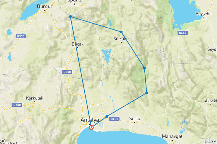 Carte du circuit En route sur le chemin de Paul