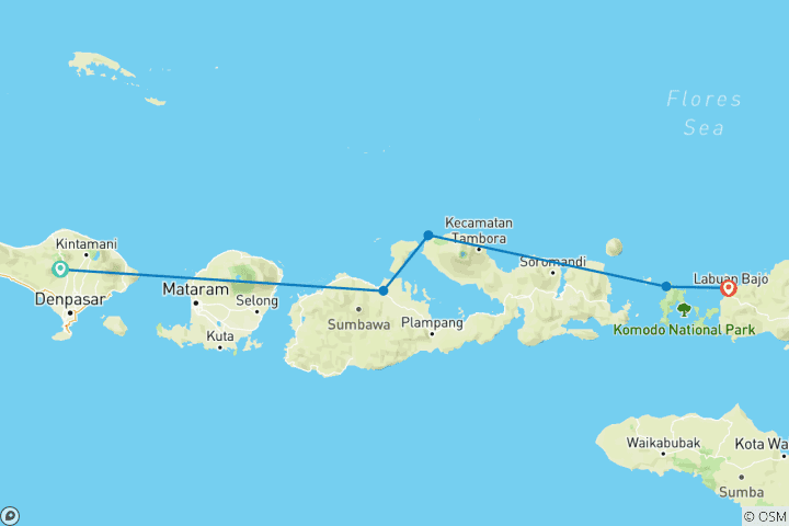 Map of Cruise to Komodo Via Wallace Line