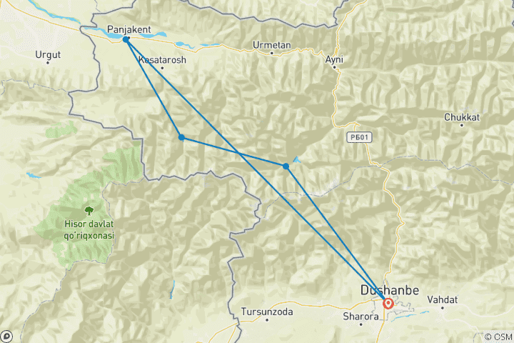 Map of Through the Golden Fan Mountains