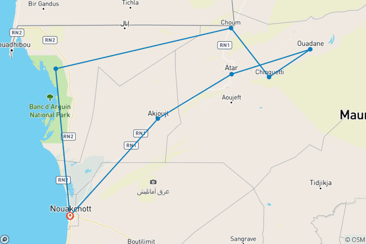 Carte du circuit Dans l'œil du Sahara