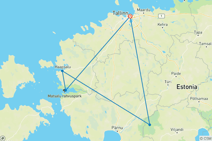 Map of Wild Beauty in the Baltics - Moors, Forests, Baltic Islands