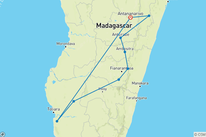 Map of Bamboo Lemurs and Sea