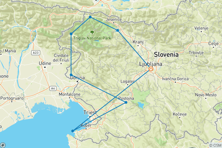 Map of Cycle Slovenia