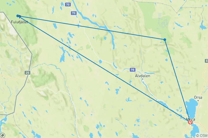 Map of Ski touring & winter fun in remote forests and fells of Sweden