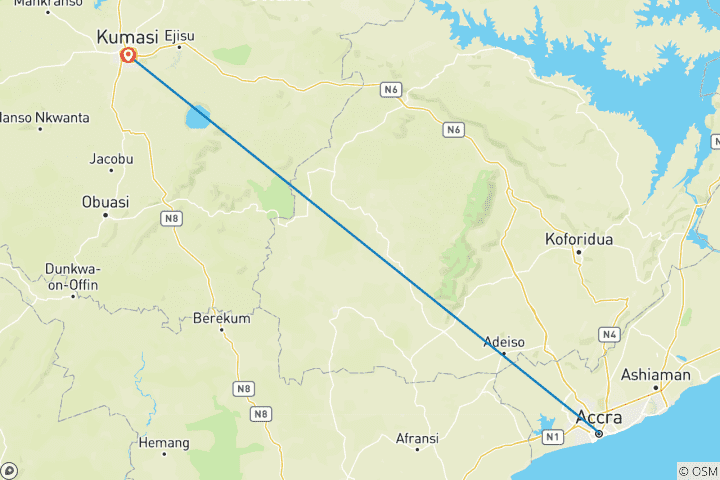 Carte du circuit Explorez le Ghana