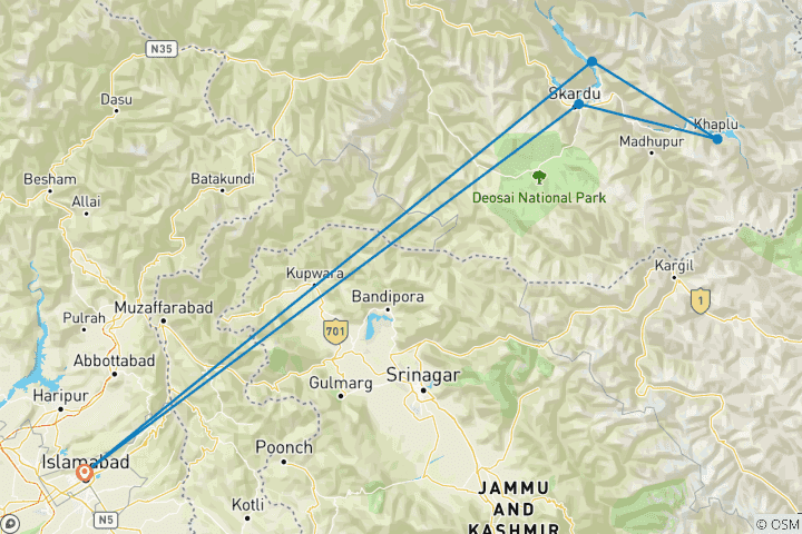 Map of Nangma Valley Trek