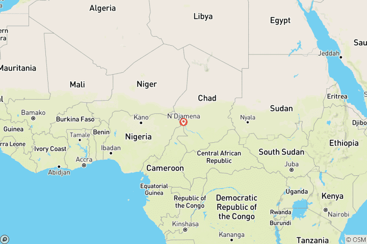 Carte du circuit Festival Gerewol, Tchad