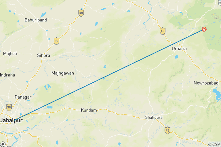 Map of Jabalpur to Bandhavgarh: Wildlife Expedition and Beyond