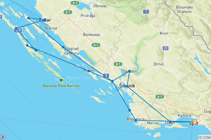 Carte du circuit Bike Split North Traditional Ensuite