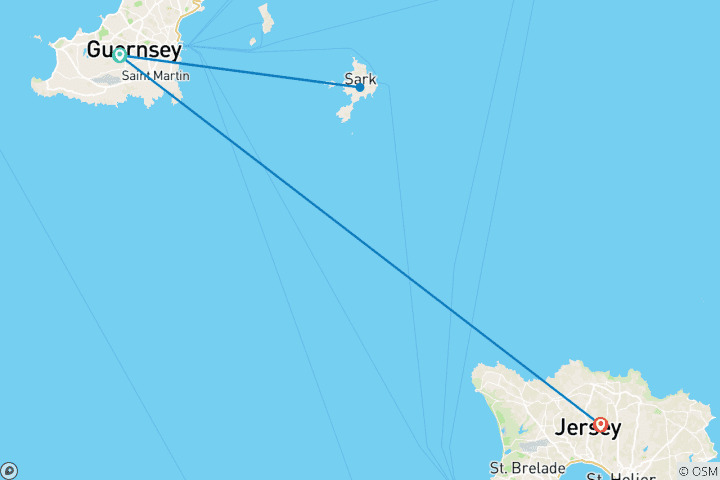 Map of The Channel Islands Small Group Tour