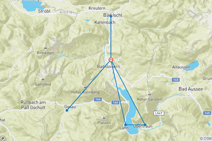 Karte von Abenteuerwoche in der Region Dachstein Salzkammergut - Hotelvariante (8 Tage)