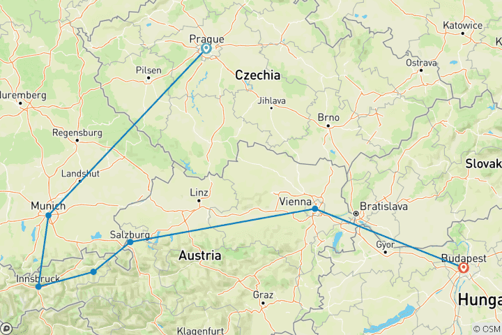 Karte von 8-Tage Östliche Einblicke