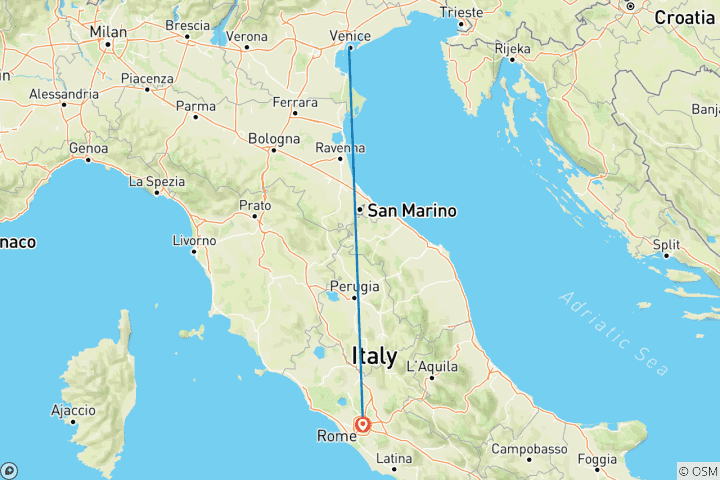 Map of 5 Days in Italy (Venice & Rome!)