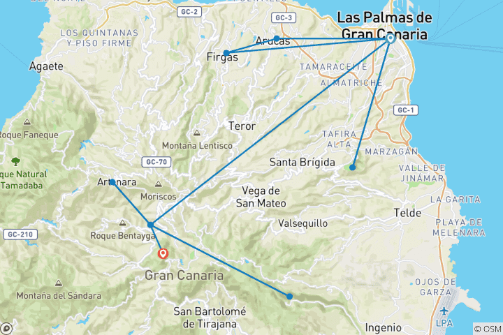 Map of Contrasts of Gran Canaria