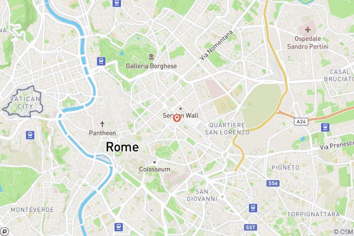 Map of Highlights of Rome in 4 Days (Colosseum and Vatican City)