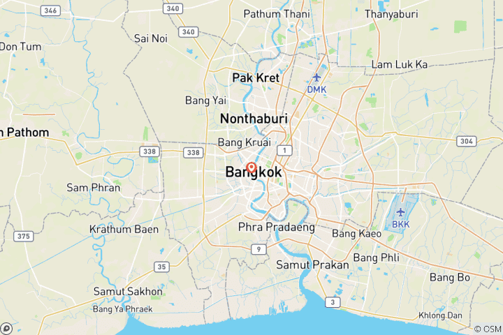 Carte du circuit Aventure dans la jungle de Bangkok