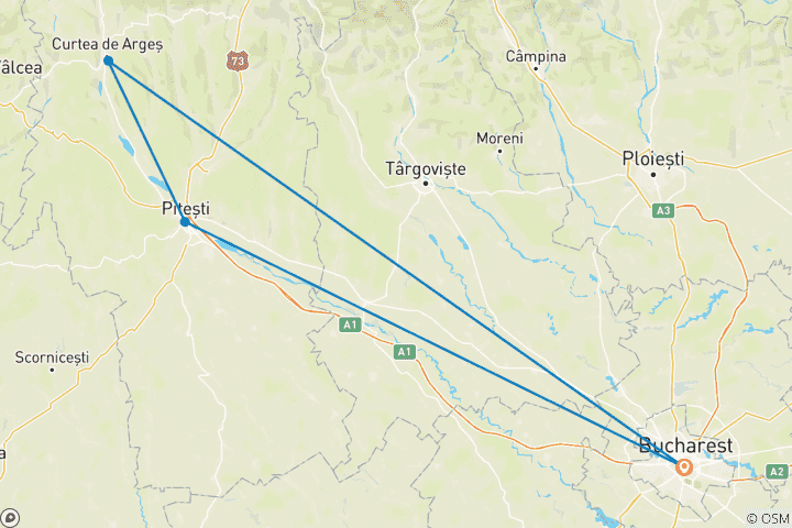 Mapa de Circuito de un día a la Apicultura - circuito guiado privado desde Bucarest