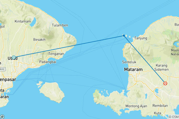 Map of Wanderlands Gili&Lombok - 7 Days