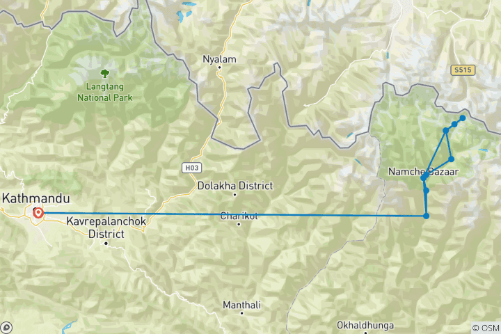 Map of Everest Base Camp