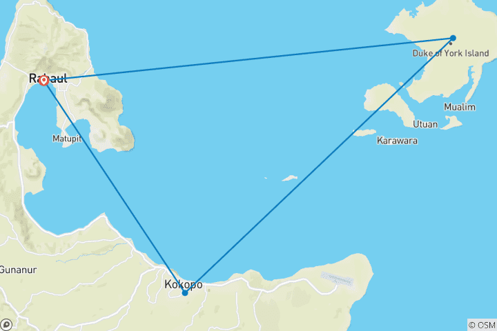 Carte du circuit Expédition en Papouasie- Nouvelle- Guinée : Festival Firedance