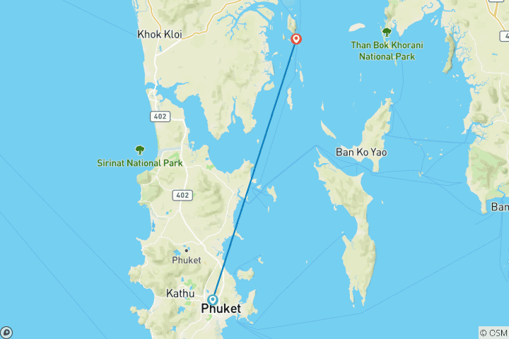 Map of Phuket 3 Day Tropical Beach And Snorkeling Adventure (Private & All-Inclusive)