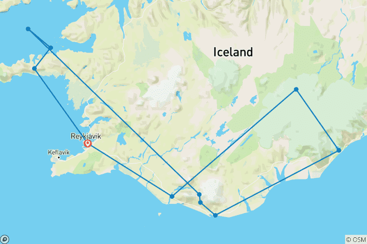 Map of Iceland: Land of Fire & Ice  (2024)