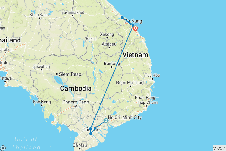 Map of Vietnam Essentials Bike Tour