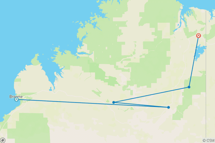 Carte du circuit Kimberley Express Broome → Kununurra (2024)