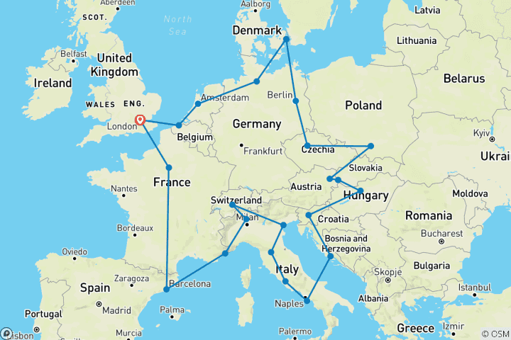 Map of Let's Go Europe