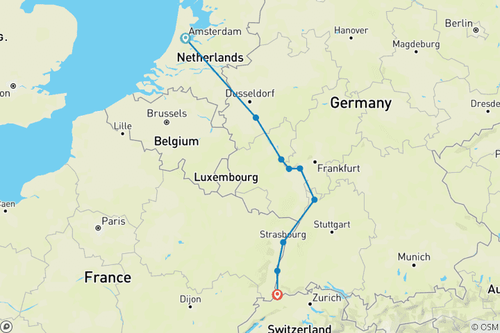 Carte du circuit Rockin' on the Rhine avec Sister Hazel (Southbound)