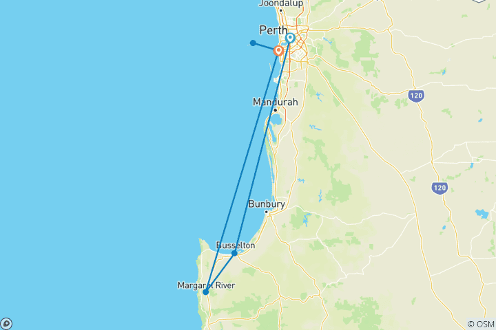 Mapa de Viaje al Oeste - 2023/2024, 7 días