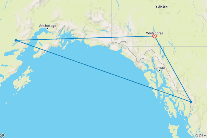 Karte von Kanureise auf verborgenen Flüssen - Der Beaver River (15 Tage)